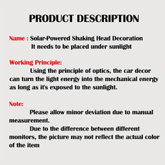 Car Decoration Solar Shaking Head Doll Cat Shape Gift Interior Accessories