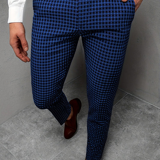 Men's Plaid Casual Business Suit Pants