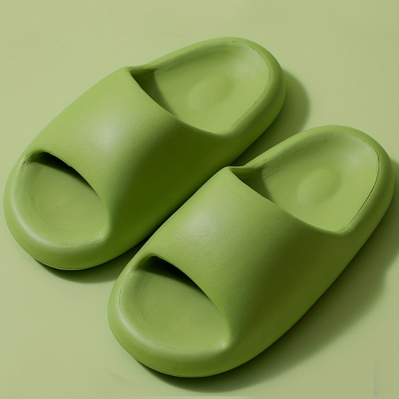 Women's Solid Flatform Slides Open Toe Soft Sole Slip On Sandals