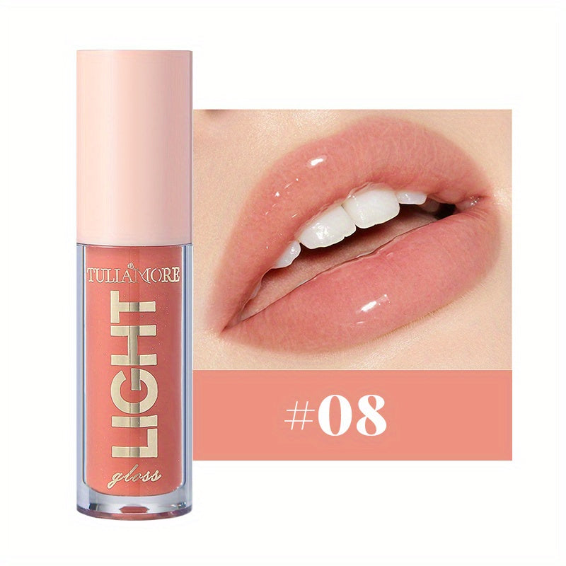 12-Color Moisturizing Candy Lip Gloss with Pearlescent Lustrous Mirror Finish