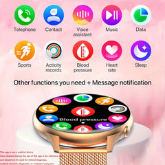Women's Calling Smartwatch 3 Round Smartwatch with 100 Sports Modes