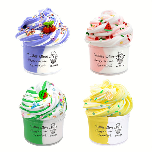 180ml Butter Fluffy Putty Slime Kit - Stress Relief Toy for Kids