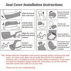 9pcs Tri Mosaic Pattern Car Seat Cover