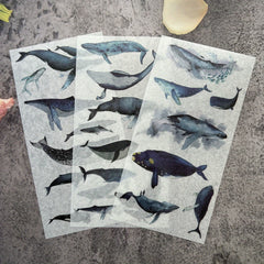 Whale Ocean Animal Stickers for DIY Notebook and Luggage