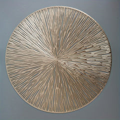 6pcs Fireworks Bronzing PVC Placemats Hollow Out Washable Reusable