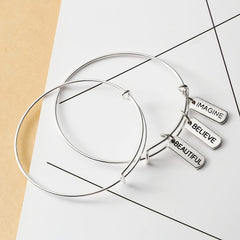 80pcs Word Charms Pendants for DIY Jewelry Making
