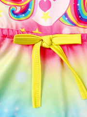 Kid Girls Unicorn Dress Short Sleeve Casual Kids Outfit