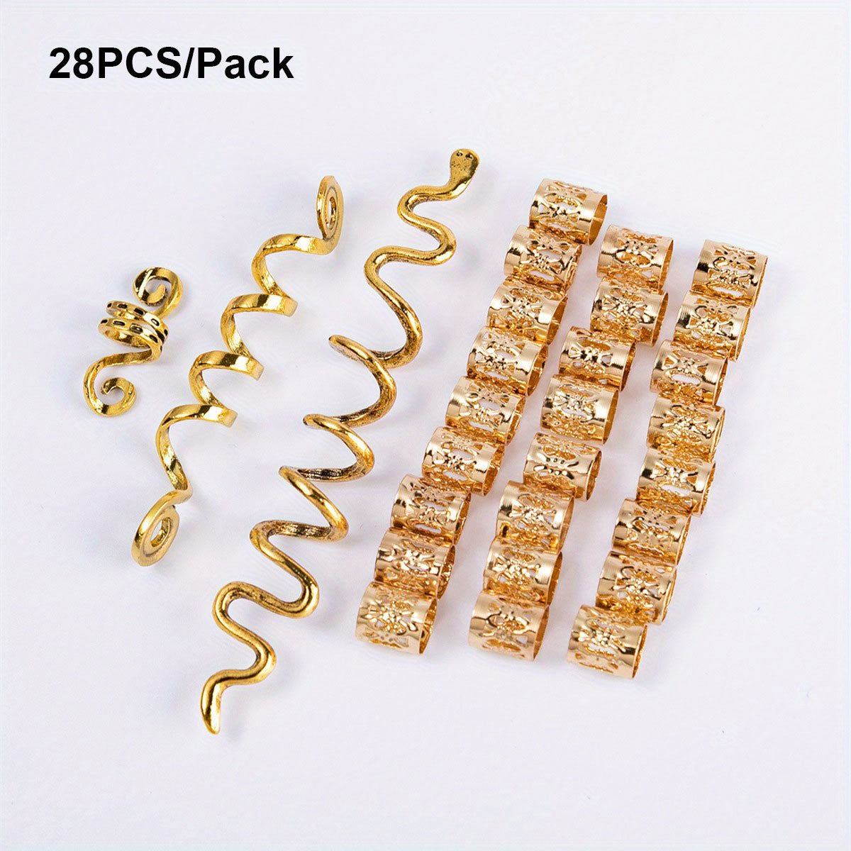 28pcs Vintage Spiral Snake Knot Braid Hairpin Hair Accessories