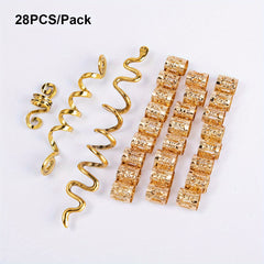28pcs Vintage Spiral Snake Knot Braid Hairpin Hair Accessories