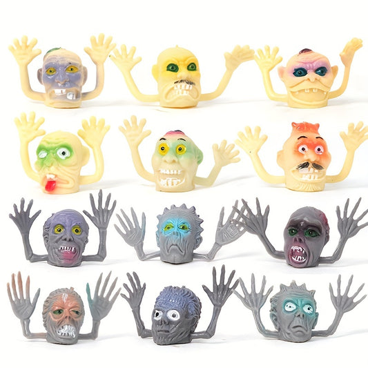 6pcs Halloween Kids Finger Ghost Zombie Finger Toy Props