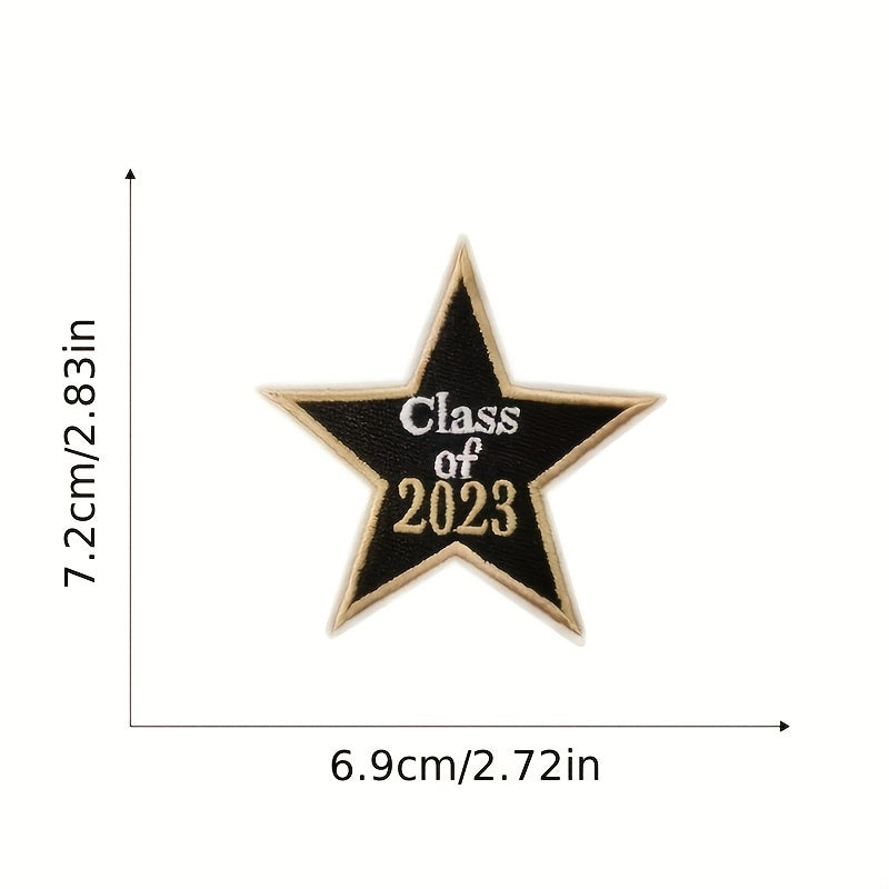 8pcs Graduation Iron On Sew On Patches Embroidered Applique DIY Crafts