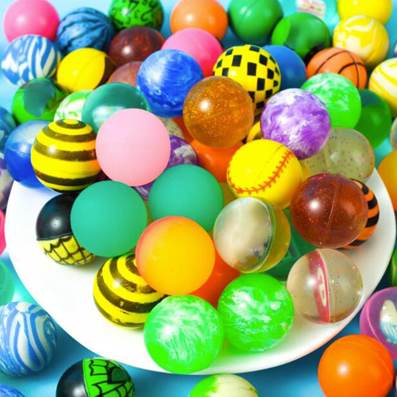 10pcs 25mm Bounce Ball Float Bouncy Ball Jump Ball Colorful Playground