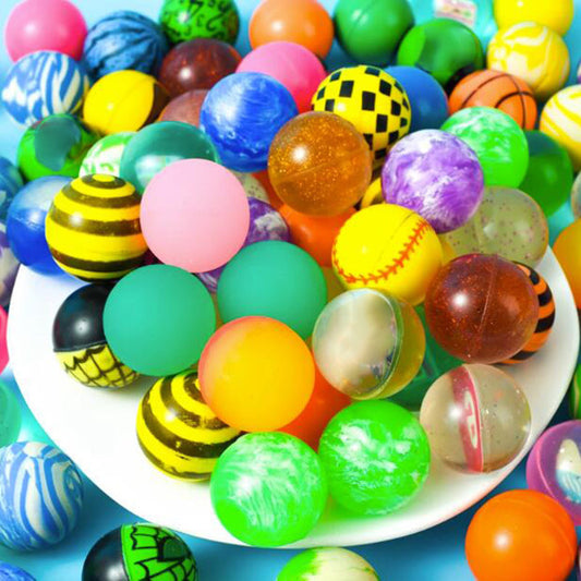 10pcs 25mm Bounce Ball Float Bouncy Ball Jump Ball Colorful Playground