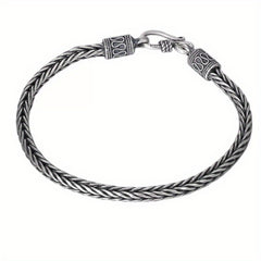 Vintage Silver Stainless Steel Men's Bracelet Knight Street Party Jewelry
