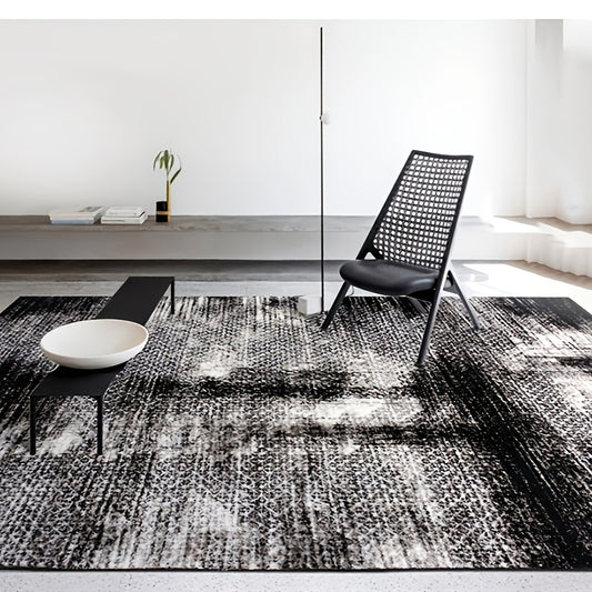 Ink Splashed Pattern Carpet Indoor Square Area Rug with Anti-Slip Bottom