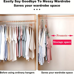 5pcs Multifunctional Closet Organizer with 9 Hole Coat Hanger