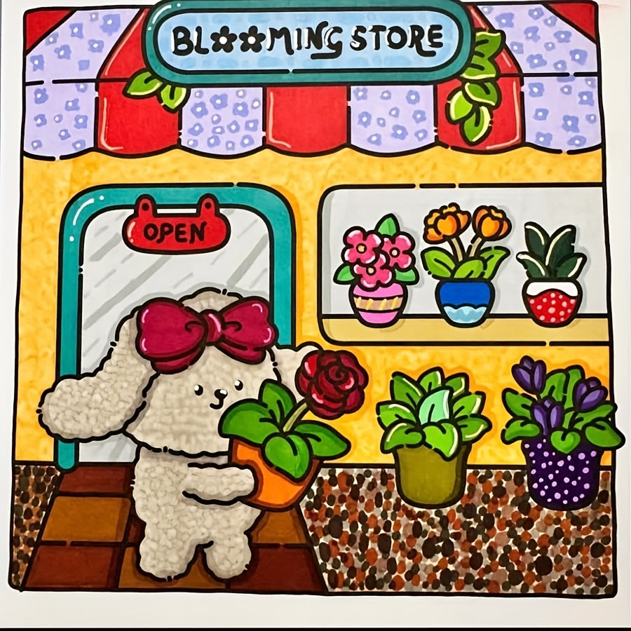 Fuzzy Theme Coloring Book for Adults