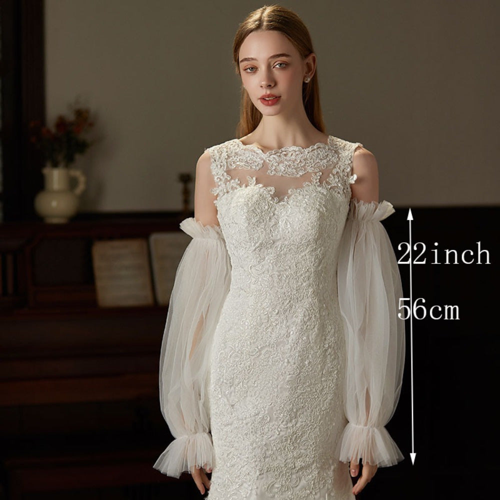 Lace Bridal Arm Sleeves Thin Yarn Wedding Long Sleeves