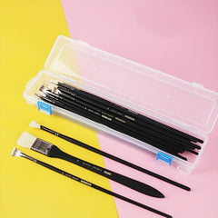 Plastic Paint Brushes Storage Box Watercolor Pen Container