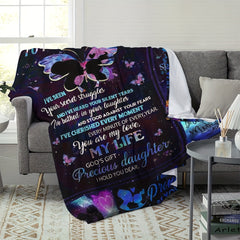 To My Daughter Print Throw Blanket - Gift For Daughter