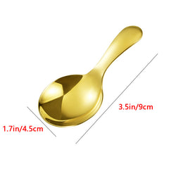 Golden Stainless Steel Tea Spoon - Durable Japanese Tableware