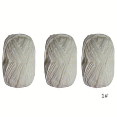 3pcs Soft Chenille Yarn for Knitting Crochet DIY Craft