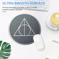 Round Mouse Pad 20cmx20cm Non Slip Rubber Base Washable