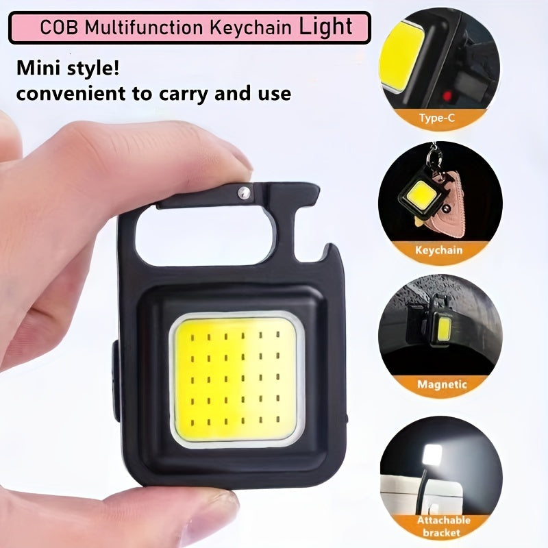 Portable Keychain Light Rechargeable Pocket Flashlight for Outdoor Camping