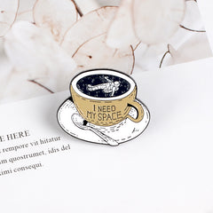 Men's Astronaut Coffee Mug Brooch
