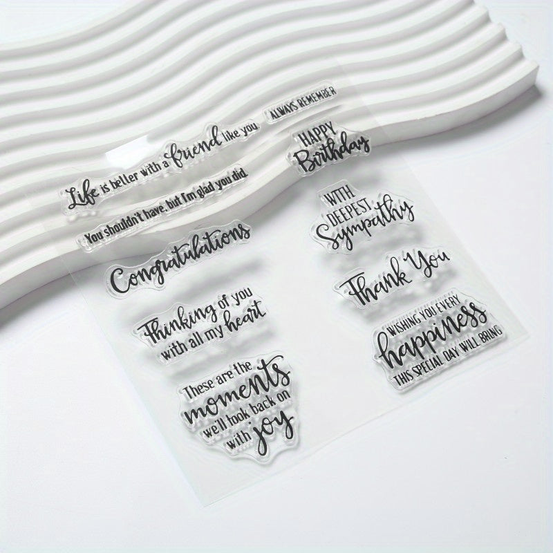 1pc Cartoon Clear Stamp Journal Stamp Reusable Stationery Student Stamp