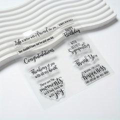 1pc Cartoon Clear Stamp Journal Stamp Reusable Stationery Student Stamp