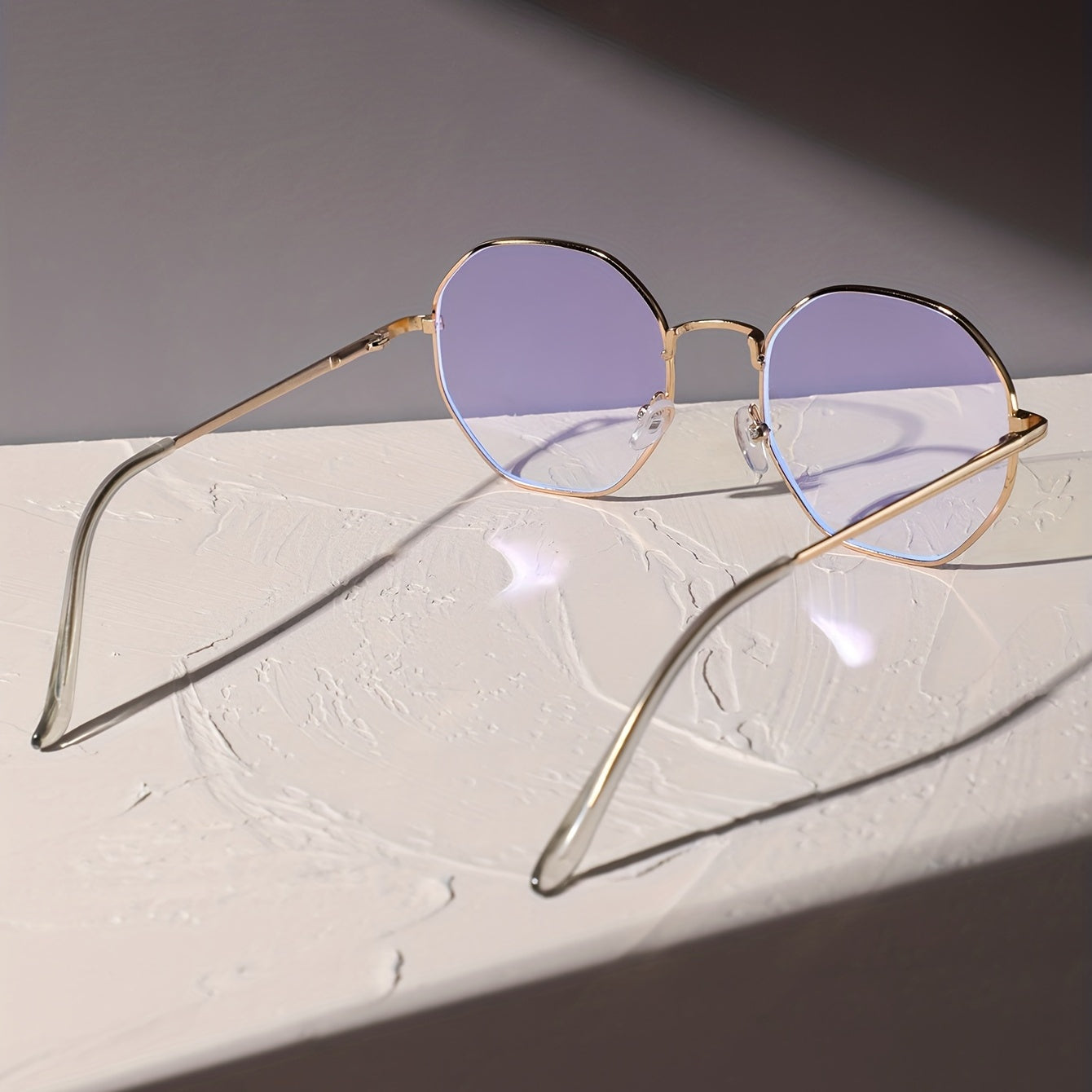 Men's Metal Frame Flat Mirror Glasses