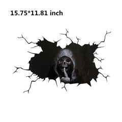 Waterproof Scary Skull Bone Rear Window Decal
