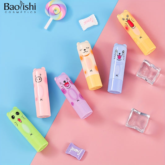 6 Flavors Moisturizing Animal Lip Balm for Men and Women