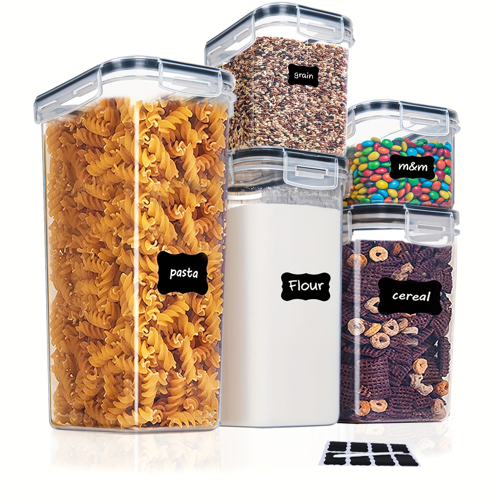 10pcs Airtight Food Containers Set With Lids BPA-Free Kitchen Canisters