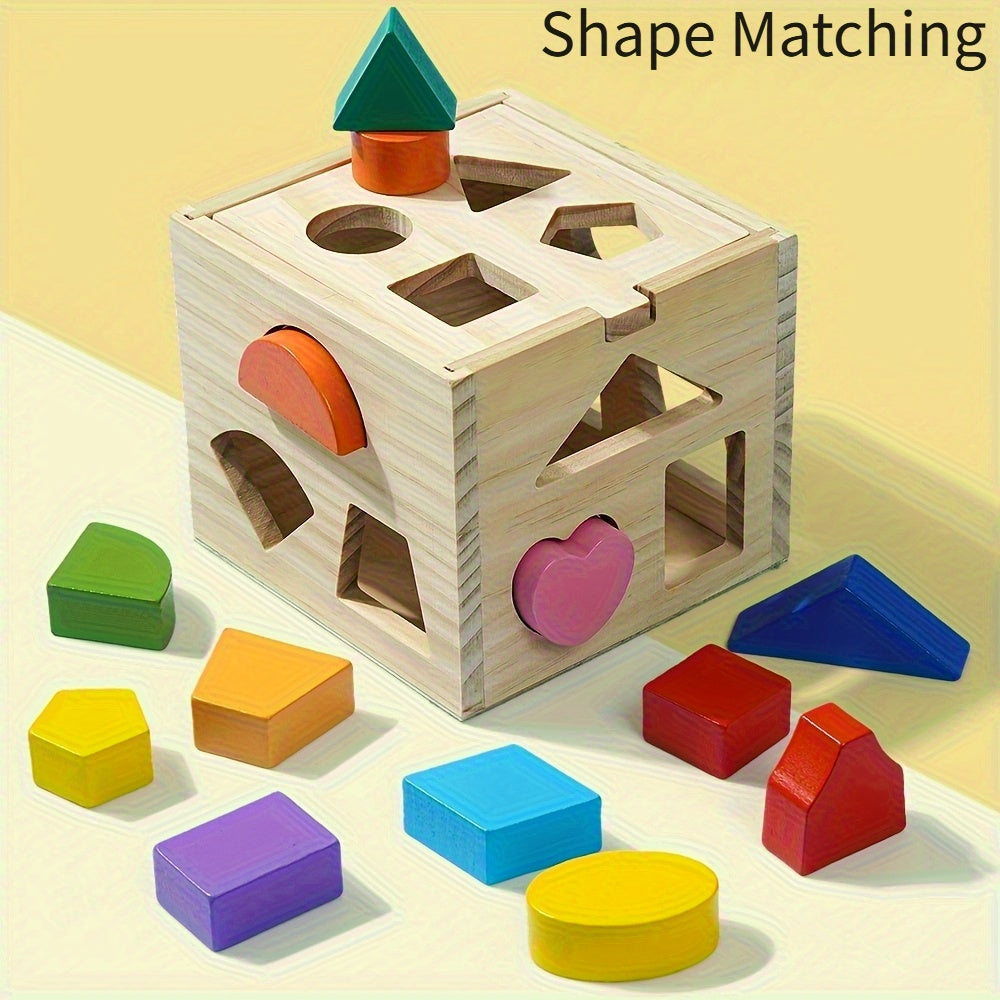 Toddler Number Shape Matching Blocks Educational Toy