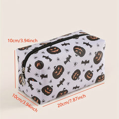 Halloween Pumpkin Bat Spider Pattern Makeup Bag