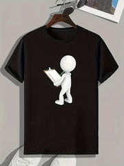 Cartoon Pattern Print Men's Comfy T-shirt