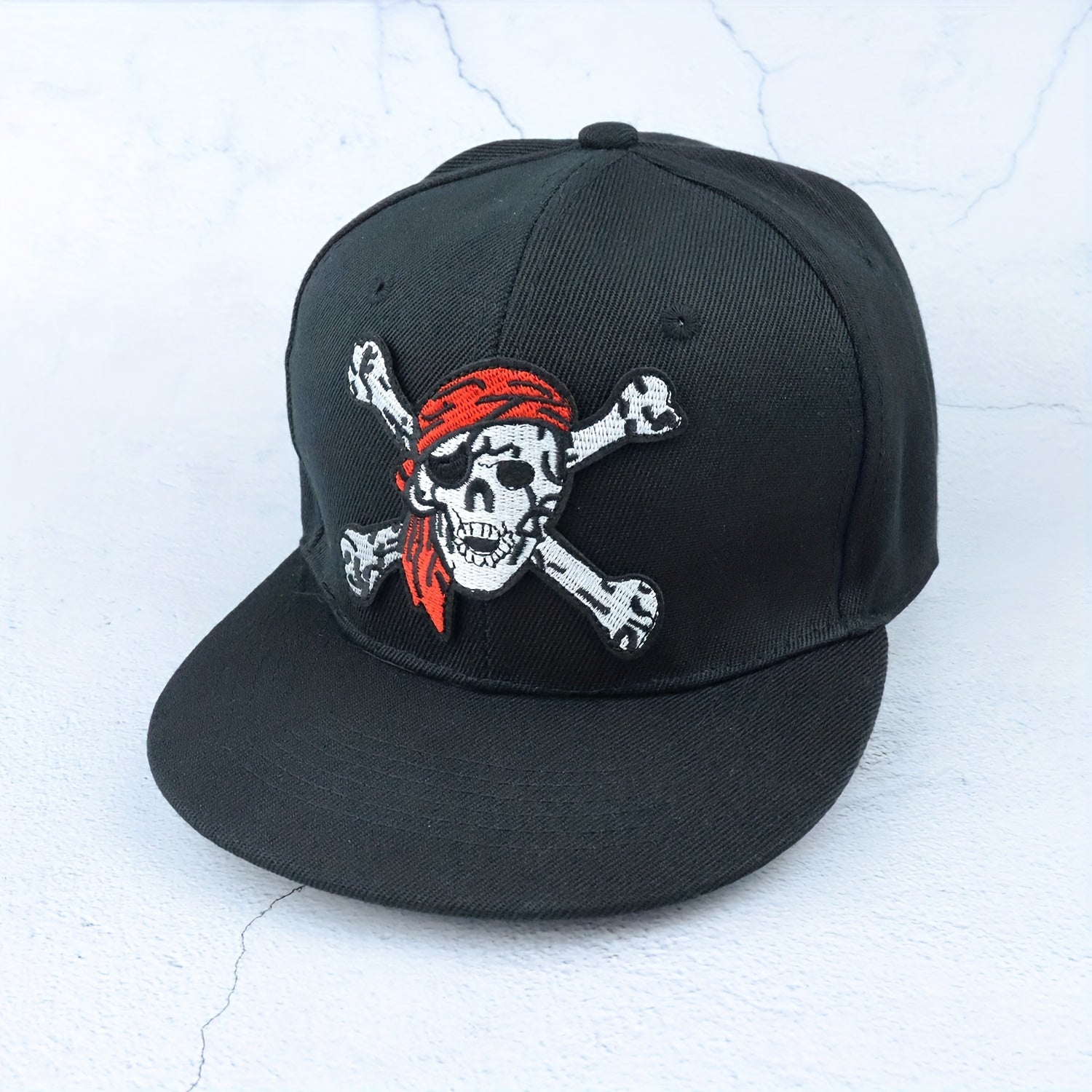 Skull Embroidery Hip Hop Cap Pirate Skull Adjustable Snapback Hat