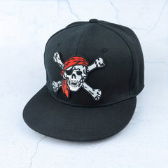 Skull Embroidery Hip Hop Cap Pirate Skull Adjustable Snapback Hat