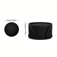 10pcs Waterproof Felt Coasters for Coffee Cups, Desktop Protection