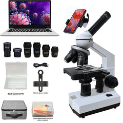 Upgraded 195 Four Port Compound Microscope 2500X Magnification