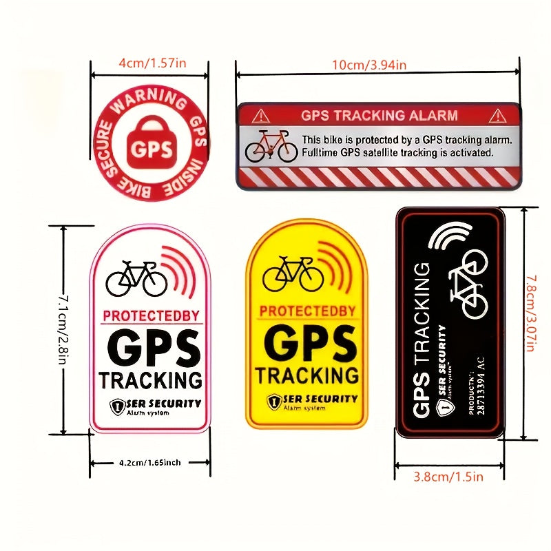 GPS Tracking Bicycle Sticker Glossy Finish Polyvinyl Chloride Label