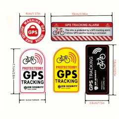 GPS Tracking Bicycle Sticker Glossy Finish Polyvinyl Chloride Label
