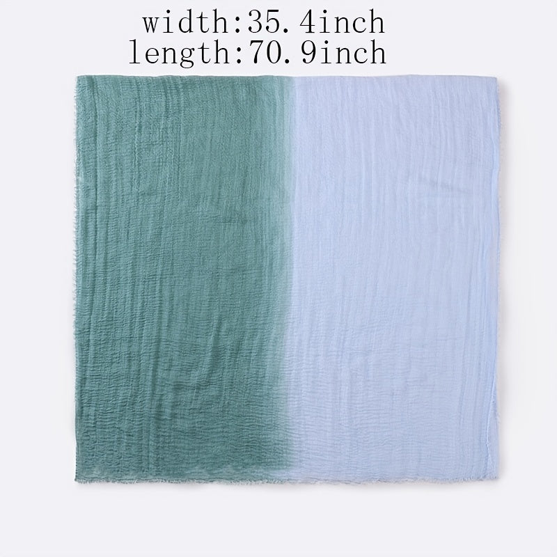 Gradient Linen Turban Scarf for Women