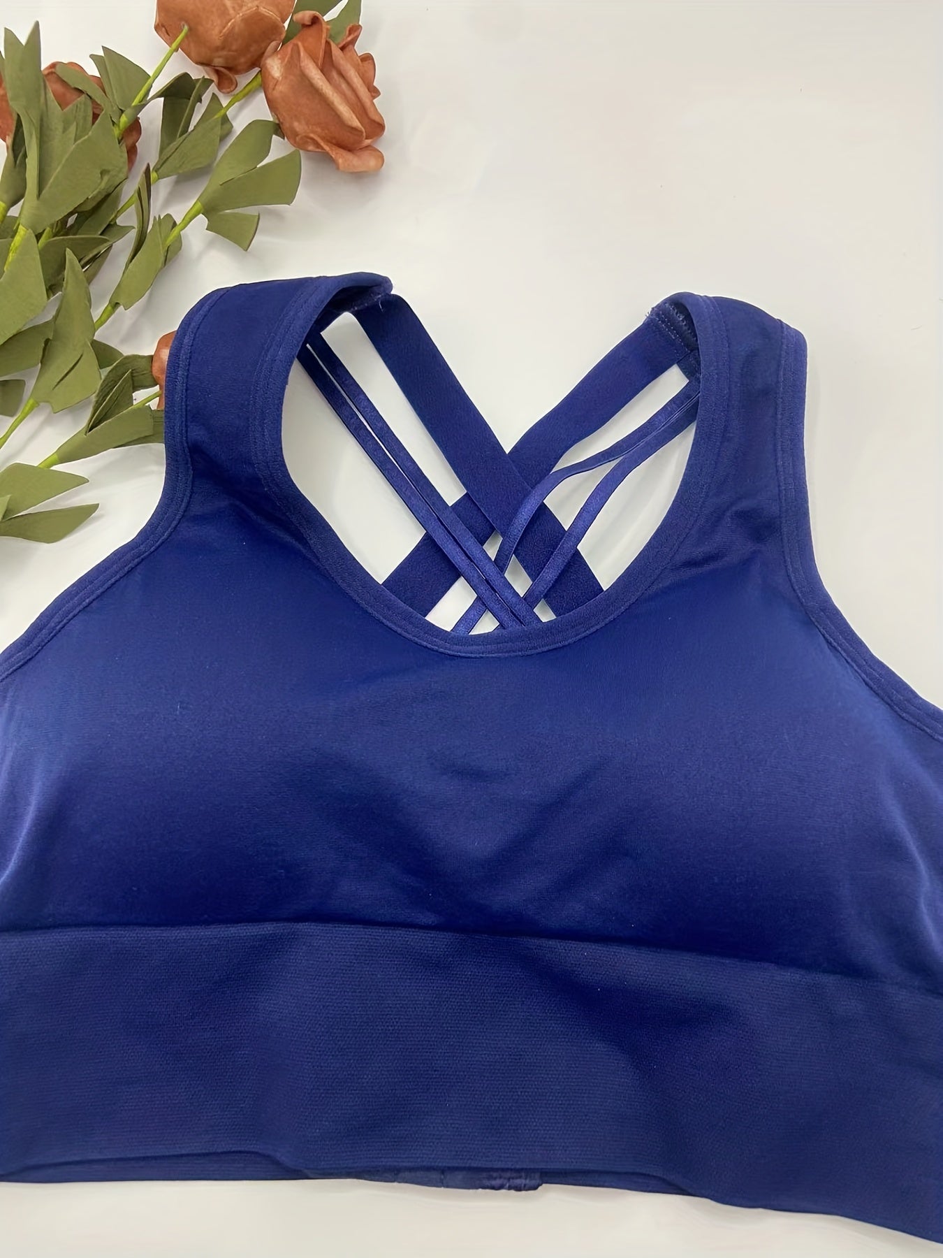 Criss Cross Back Sports Bra Yoga Wireless Bra Women's Lingerie