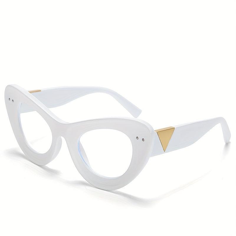 Retro Cat Eye Clear Lens Glasses Anti Light Glasses