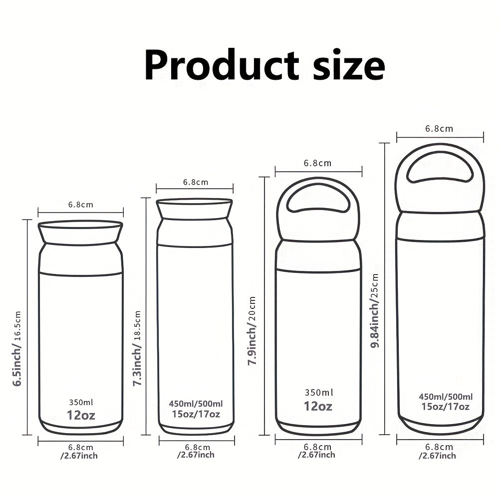 Watersy Vacuum Coffee Cup 12oz 350ML Reusable Leakproof Double Layers Vacuum Cup