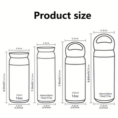 Watersy Vacuum Coffee Cup 12oz 350ML Reusable Leakproof Double Layers Vacuum Cup