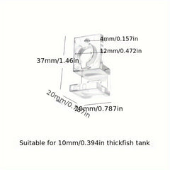 4pcs Acrylic Aquarium Cover Clip Transparent Support Bracket